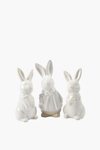 Assorted Daisy Bunny Statue, 13.5cm