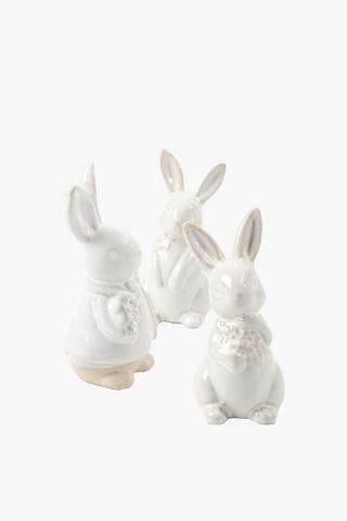 Assorted Daisy Bunny Statue, 13.5cm