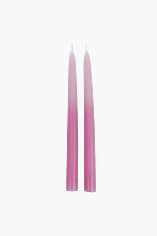 2 Pack Pastel Dinner Candles, 36cm
