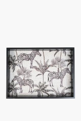 Zebra Decor Tray, 40x30cm