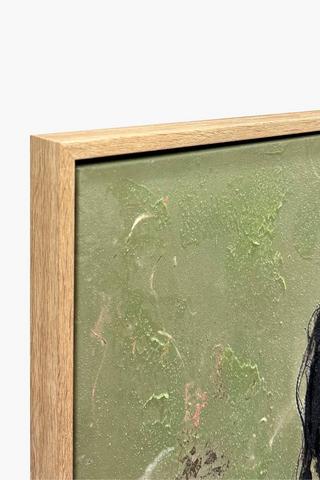 Hand Painted Textured Lady Canvas, 70x100cm