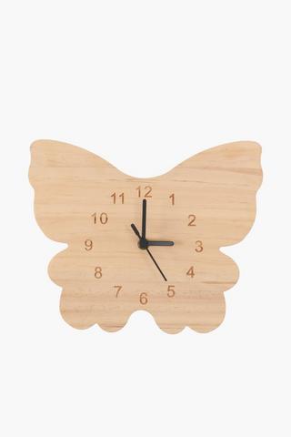 Wooden Butterfly Clock