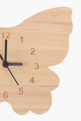Wooden Butterfly Clock