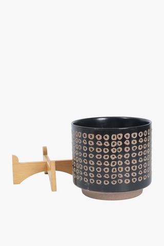 Leopard Print Standing Planter, 25x30cm