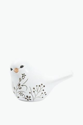 Engraved Wooden Bird Statue, 12.5x8.5cm