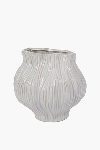 Garlic Shaped Ceramic Vase, 18x21cm
