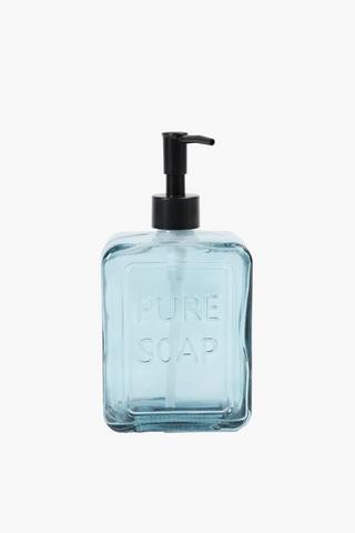 Glass Script Soap Dispenser