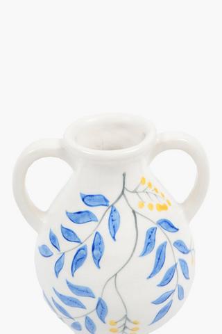 Olive Branch Vase With Handle, 17.5x20.5cm