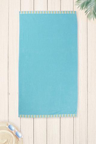 Cotton Jacquard Plain Beach Towel, 85x160cm