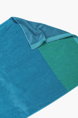 Cotton Jacquard Half Block Beach Towel, 85x160cm