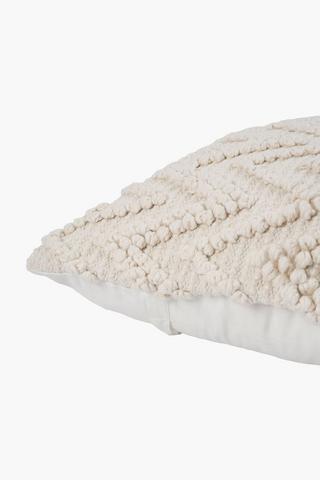 Extra Premium Textured Willow Feather Scatter Cushion, 60x60cm