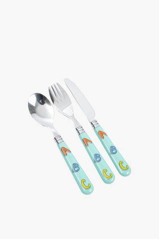 3 Piece Abc Cutlery Set