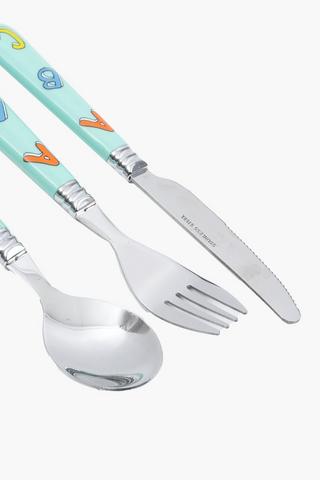 3 Piece Abc Cutlery Set