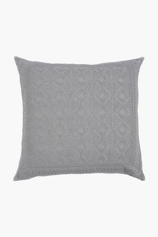 Premium Cotton Geometric Border Scatter Cushion Cover, 60x60cm