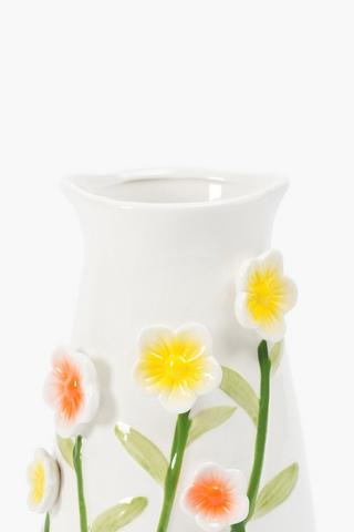 3d Daisy Ceramic Vase, 14x21cm