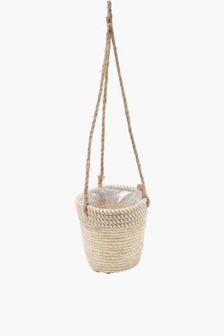 Woven Hanging Planter, 15x15cm