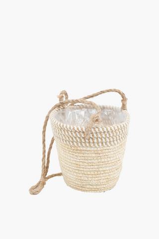 Woven Hanging Planter, 15x15cm
