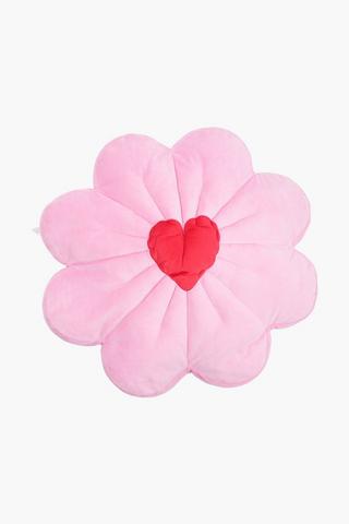 Shaped Flower Heart Cushion, 47cm