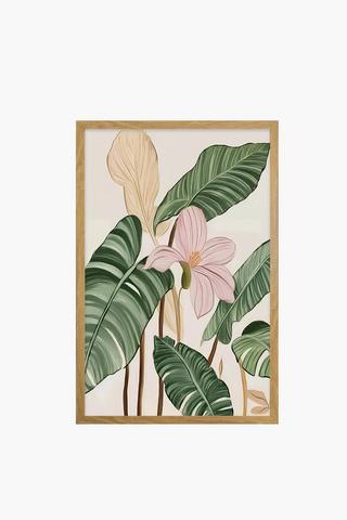 Framed Tropic Leaf Canvas, 40x60cm