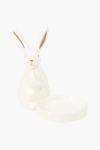 Standing Bunny Pillar Candle Holder, 9.5x14cm