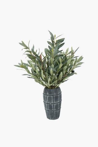 Olive In Checked Urn, 61cm