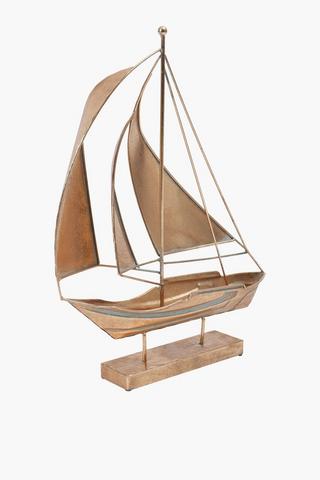 Sail Boat On Stand, 34x45cm