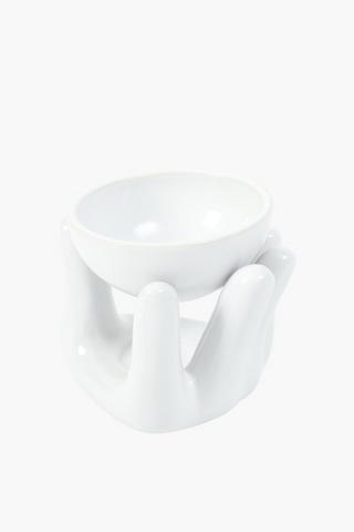 Ceramic Hand Oil Burner, 10x12.5cm