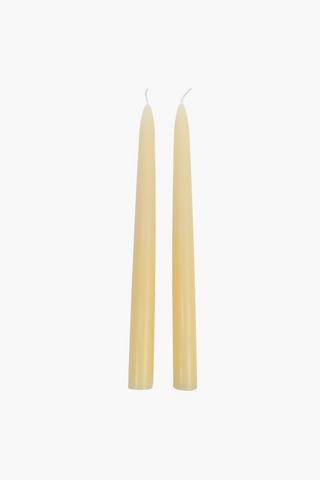 2 Pack Pastel Dinner Candles, 36cm
