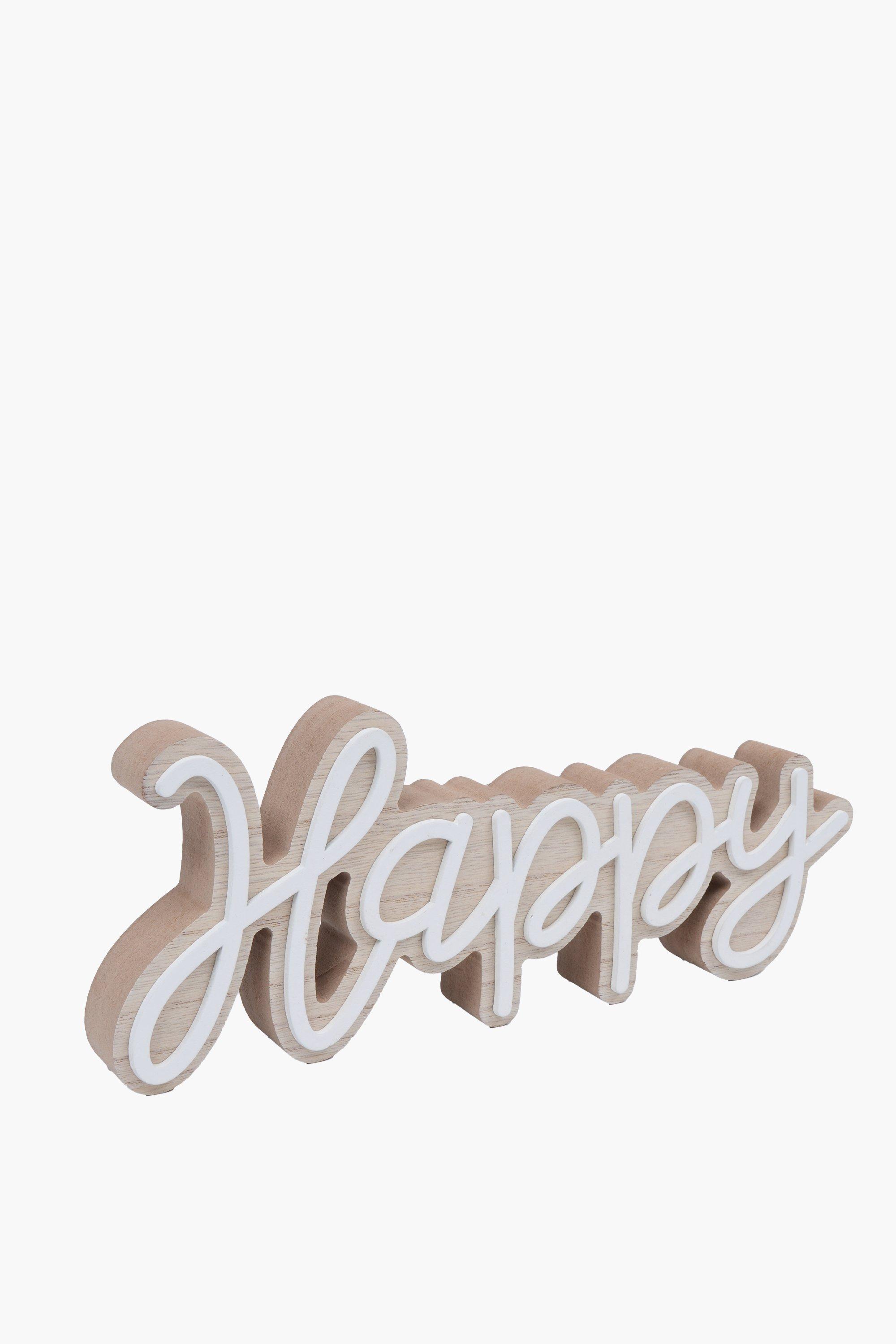 Happy Standing Sign, 10x24cm