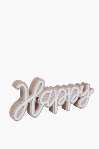 Happy Standing Sign, 10x24cm