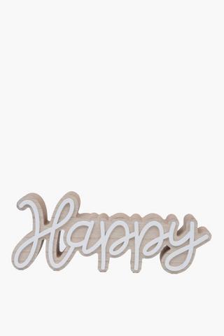 Happy Standing Sign, 10x24cm