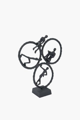Abstract Circle Figures Sculpture, 37x42cm