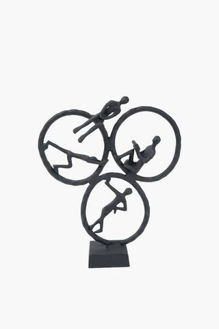 Abstract Circle Figures Sculpture, 37x42cm