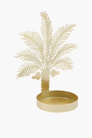 Palm Pillar Candle Holder, 15x20cm