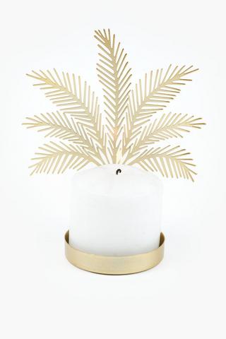 Palm Pillar Candle Holder, 15x20cm