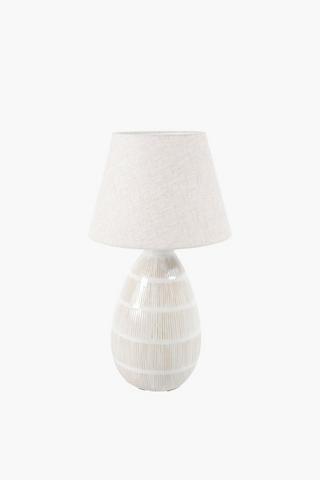 Ceramic Glazed Stripe Lamp Set, E14