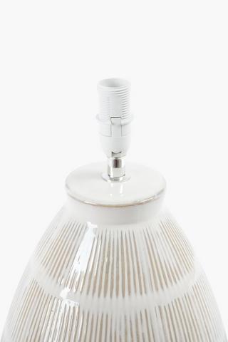 Ceramic Glazed Stripe Lamp Set, E14