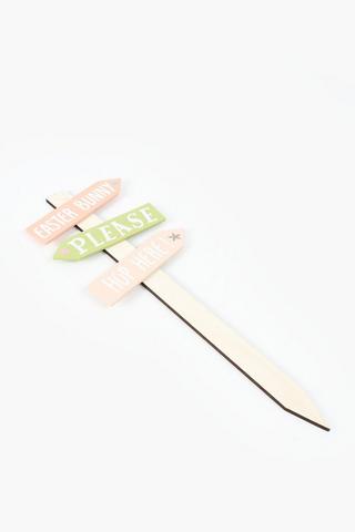 Easter Slat Garden Sign, 18x70.5cm