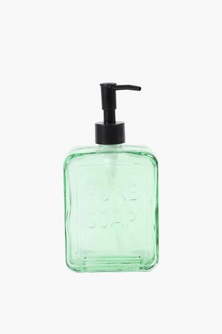 Glass Script Soap Dispenser