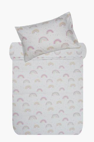 Soft Touch Brushed Madera Ditsy Rainbow Comforter