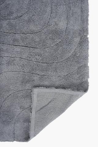 2 Piece Cotton Wavey Bath Mat Set