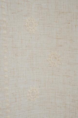 Eyelet Embroidered Textured Sheer Curtain, 140x225cm