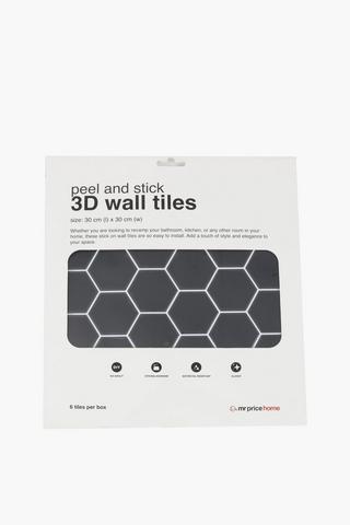Hexagon 3d Wall Tiles, 30cm