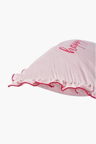 Velvet Script Scatter Cushion, 30x50cm