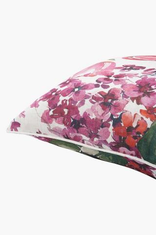 Extra Premium Printed Floral Feather Filled Scatter Cushion, 60x60cm