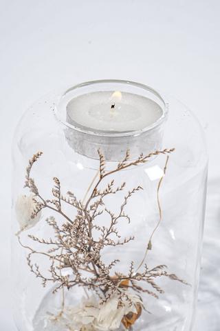 Daisy Cylinder Tealight Holder, 4x11cm