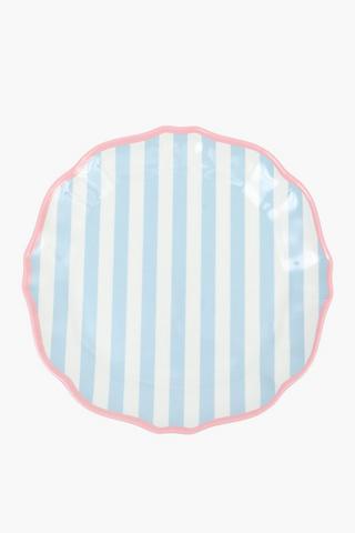 Colab Coralbloom Stripe Dinner Plate