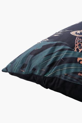 Extra Premium Printed Beads Leopard Feather Filled Scatter Cushion, 60x60cm