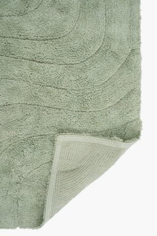 2 Piece Cotton Wavey Bath Mat Set