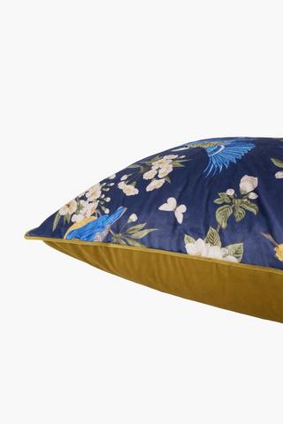 Extra Premium Embroidered Birds Feather Filled Scatter Cushion, 60x60cm